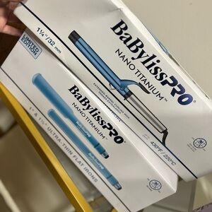 BaBylissPRO Nano Titanium Blue Flat Iron